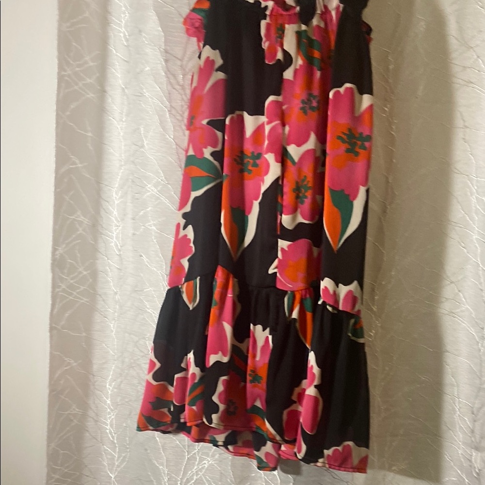 Black and Pink Spaghetti Strap Maxi Sundress